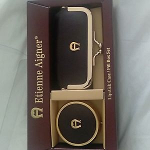 Etienne Aigner Lipstick Case/Pill Box Set